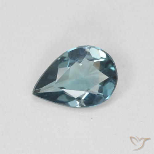 0.53ct طبيعي أزرق لندنى توباز, شكل الكمثرى, VVS-VS