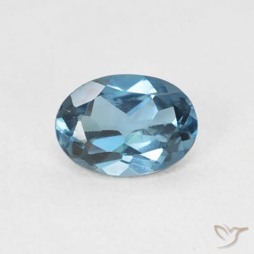 1.06ct طبيعي أزرق لندنى توباز, بيضوي, VVS-VS