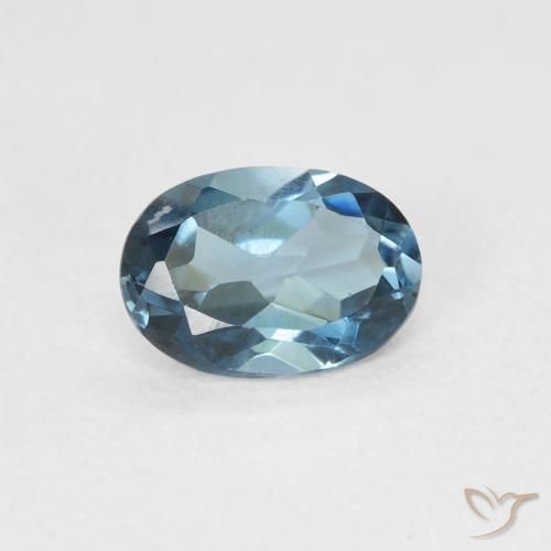 0.93ct طبيعي أزرق لندنى توباز, بيضوي, VVS-VS