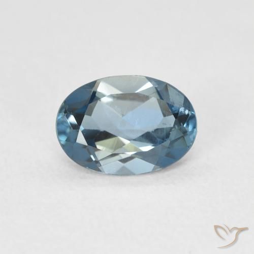 0.97ct طبيعي أزرق لندنى توباز, بيضوي, VVS-VS