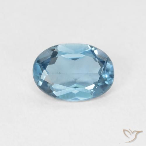 0.89ct طبيعي أزرق لندنى توباز, بيضوي, VVS-VS