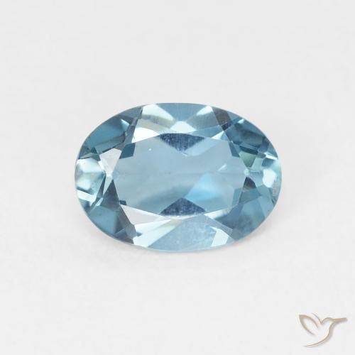 0.89ct طبيعي أزرق لندنى توباز, بيضوي, VVS