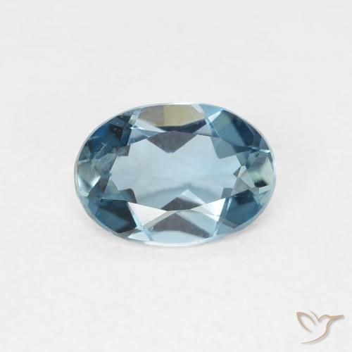 0.78ct طبيعي أزرق لندنى توباز, بيضوي, VVS