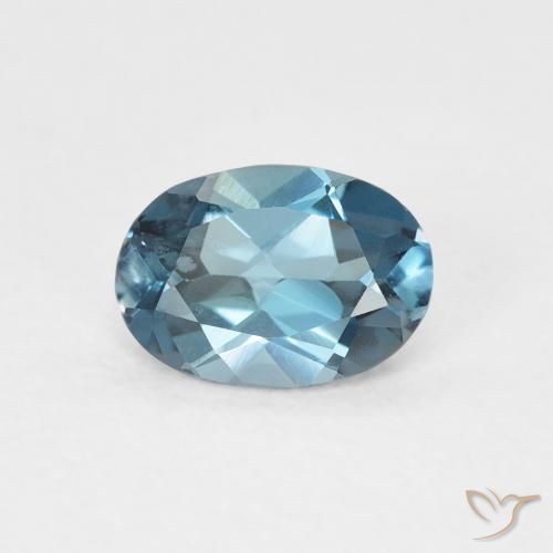 0.91ct طبيعي أزرق لندنى توباز, بيضوي, VVS