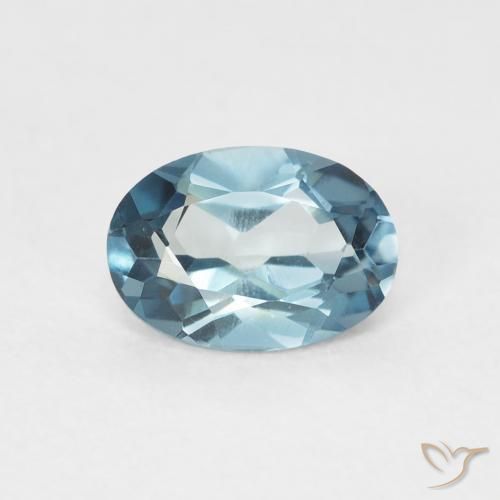 0.97ct طبيعي أزرق لندنى توباز, بيضوي, VVS
