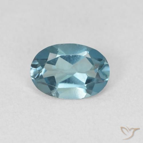 0.91ct طبيعي أزرق لندنى توباز, بيضوي, VVS