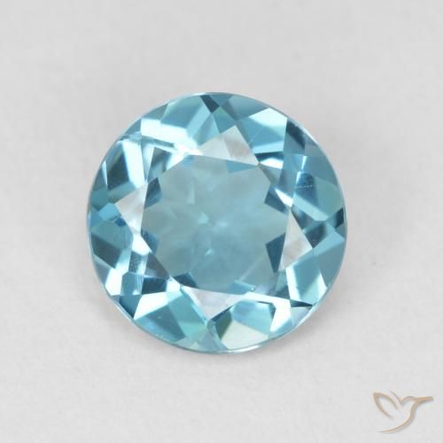 1.91ct طبيعي أزرق لندنى توباز, دائري, VVS