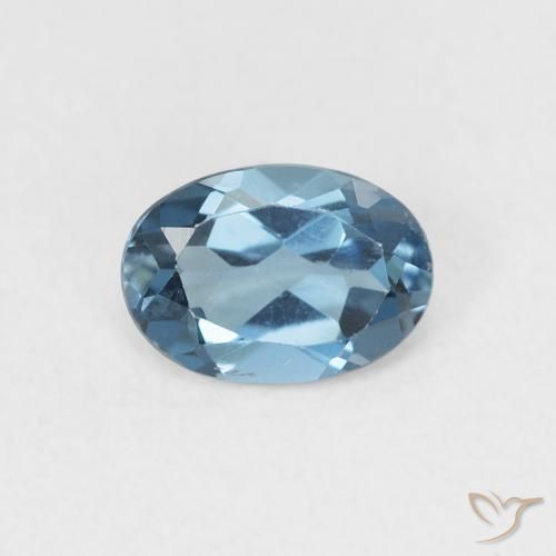 0.97ct طبيعي أزرق لندنى توباز, بيضوي, VVS-VS