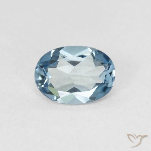 0.83ct طبيعي أزرق لندنى توباز, بيضوي, VVS-VS
