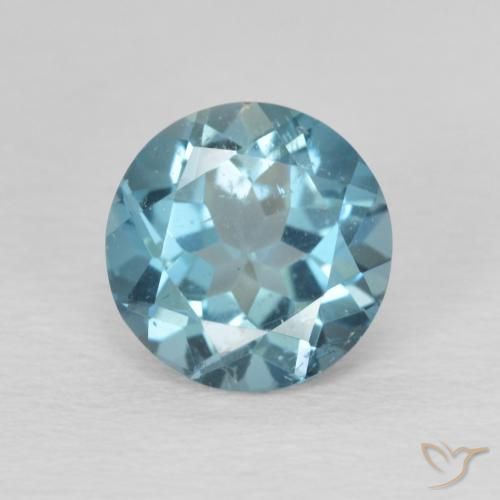 2.33ct طبيعي أزرق لندنى توباز, دائري, قليلا جدا