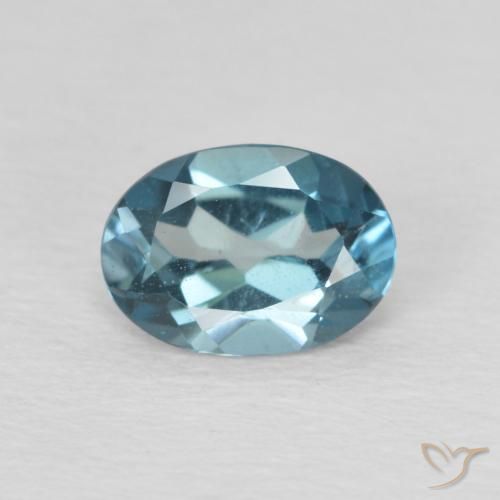 1.00ct طبيعي أزرق لندنى توباز, بيضوي, قليلا جدا