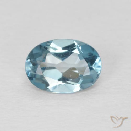 0.89ct طبيعي أزرق لندنى توباز, بيضوي, VVS