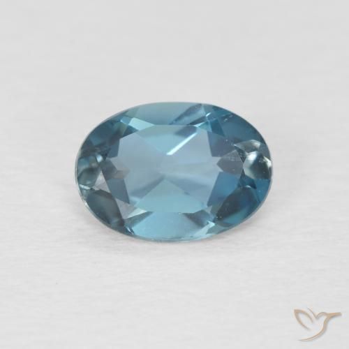 0.88ct طبيعي أزرق لندنى توباز, بيضوي, VVS