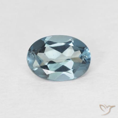 0.87ct طبيعي أزرق لندنى توباز, بيضوي, VVS-VS