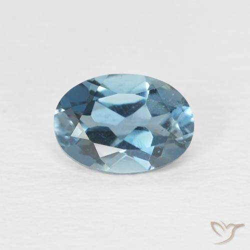 0.97ct طبيعي أزرق لندنى توباز, بيضوي, VVS-VS