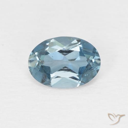 0.97ct طبيعي أزرق لندنى توباز, بيضوي, قليلا جدا