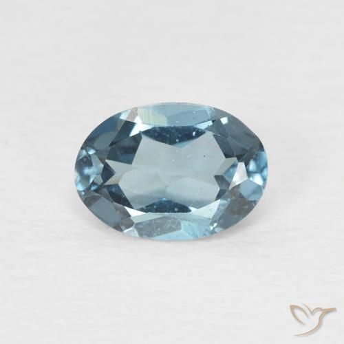 0.98ct طبيعي أزرق لندنى توباز, بيضوي, قليلا جدا