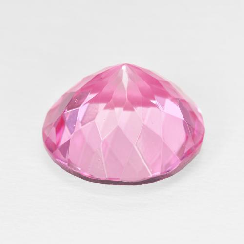 توباز طبيعي بلون Medium Dark-Pink، وزن ‎12.08‎ قيراط، شكل دائري، مقاس ‎14.04‎ مم