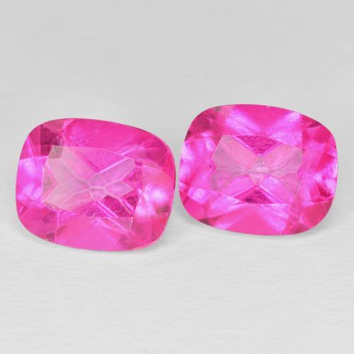 10.01ctw طبيعي Medium Dark-Pink توباز, وسادة, قليلا جدا