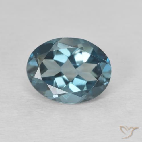 2.18ct طبيعي أزرق لندنى توباز, بيضوي, VVS-VS