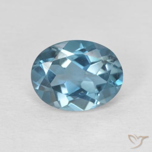 2.25ct طبيعي أزرق لندنى توباز, بيضوي, VVS-VS
