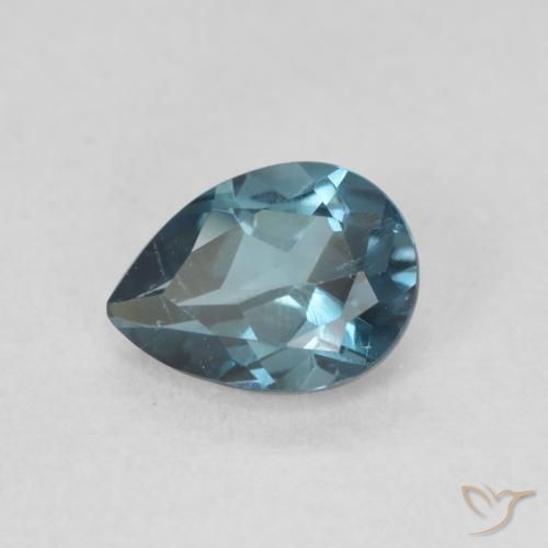 0.92ct طبيعي أزرق لندنى توباز, شكل الكمثرى, VVS-VS