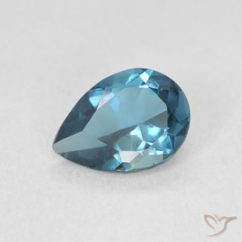 0.85ct طبيعي أزرق لندنى توباز, شكل الكمثرى, VVS-VS