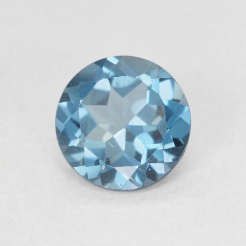 1.48ct طبيعي الأزرق السويسري توباز, دائري, قليلا جدا