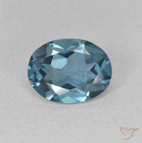 2.09ct طبيعي أزرق لندنى توباز, بيضوي, VVS-VS