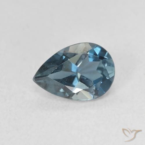 0.89ct طبيعي أزرق لندنى توباز, شكل الكمثرى, قليلا جدا