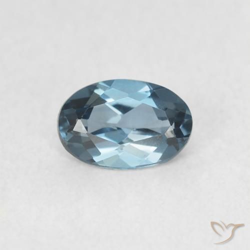 0.55ct طبيعي أزرق لندنى توباز, بيضوي, VVS