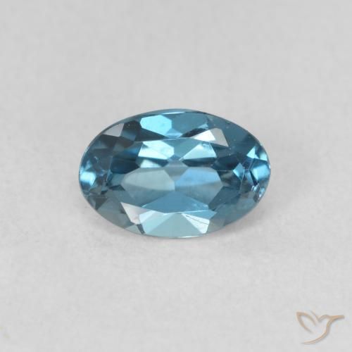 0.60ct طبيعي أزرق لندنى توباز, بيضوي, VVS