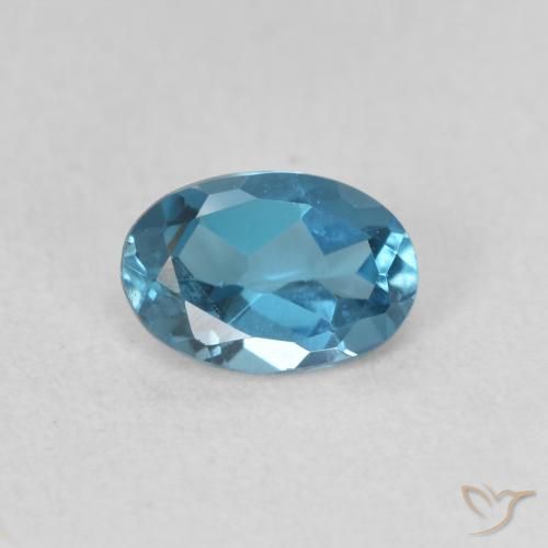 0.53ct طبيعي أزرق لندنى توباز, بيضوي, VVS