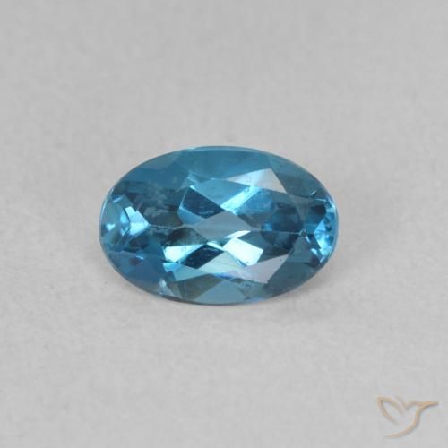 0.50ct طبيعي أزرق لندنى توباز, بيضوي, VVS