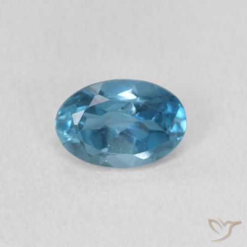 0.56ct طبيعي أزرق لندنى توباز, بيضوي, VVS