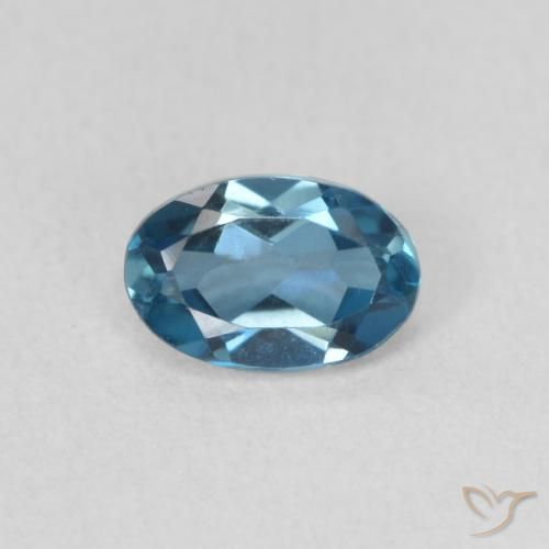 0.58ct طبيعي أزرق لندنى توباز, بيضوي, VVS