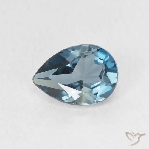 0.85ct طبيعي أزرق لندنى توباز, شكل الكمثرى, VVS