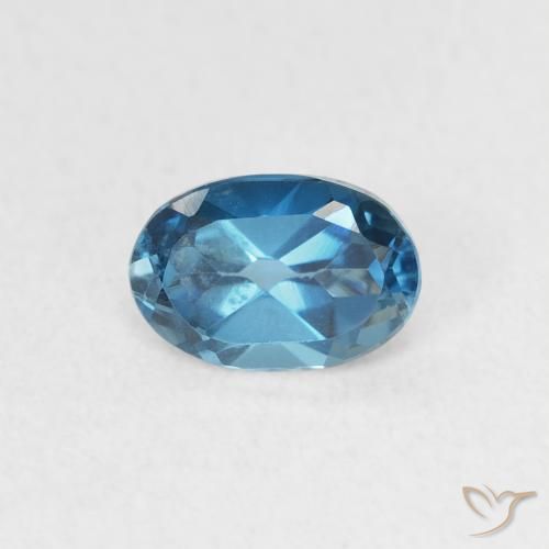0.62ct طبيعي أزرق لندنى توباز, بيضوي, VVS