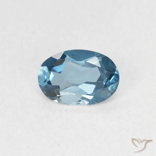 0.56ct طبيعي أزرق لندنى توباز, بيضوي, VVS