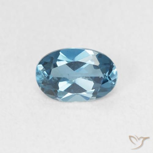 0.56ct طبيعي أزرق لندنى توباز, بيضوي, VVS