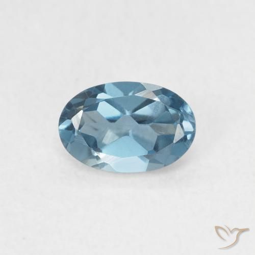 0.55ct طبيعي أزرق لندنى توباز, بيضوي, VVS