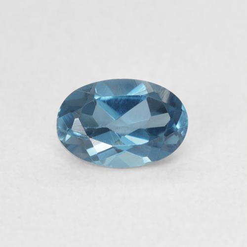 0.61ct طبيعي أزرق لندنى توباز, بيضوي, VVS