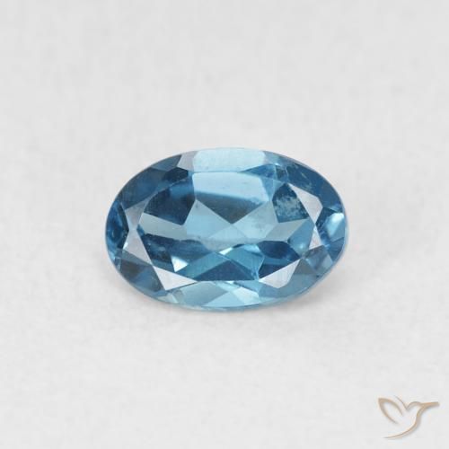 0.63ct طبيعي أزرق لندنى توباز, بيضوي, VVS