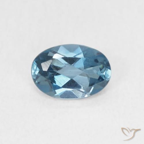 0.62ct طبيعي أزرق لندنى توباز, بيضوي, VVS