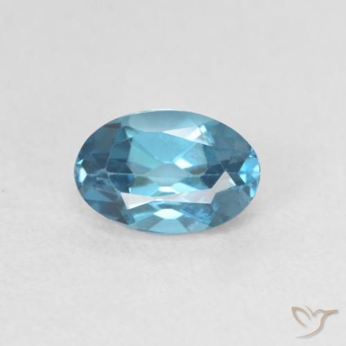 0.66ct طبيعي أزرق لندنى توباز, بيضوي, VVS