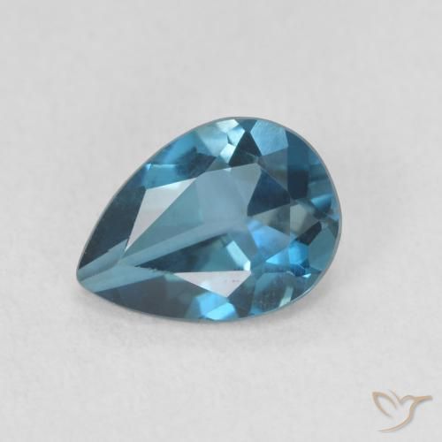 0.77ct طبيعي أزرق لندنى توباز, شكل الكمثرى, VVS
