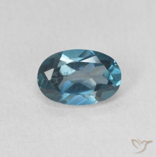 0.67ct طبيعي أزرق لندنى توباز, بيضوي, VVS