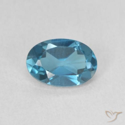 0.67ct طبيعي أزرق لندنى توباز, بيضوي, VVS