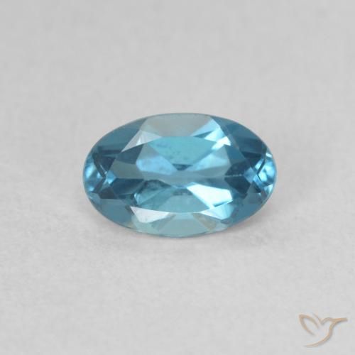 0.53ct طبيعي أزرق لندنى توباز, بيضوي, VVS