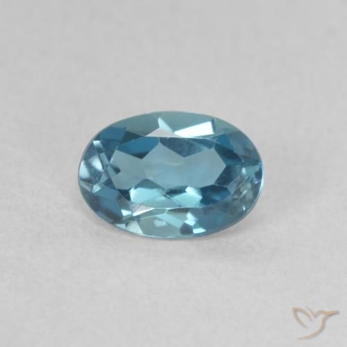 0.55ct طبيعي أزرق لندنى توباز, بيضوي, VVS